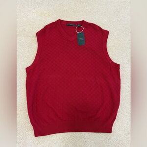 Greg Norman Collection V-Neck Maroon Sweater Vest Size Large